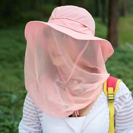 Sun Hat for Men and Women, Anti-Catkin Mesh, Anti-Mosquito, Women's Face-Covering Fishing Hat, Sun Protection Hat, Large Brim Outdoor Summer Hat