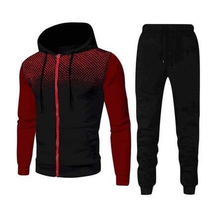 Men's Sweatshirt and Pants Set Cross-Border Amazon Foreign Trade Sports Fitness Men's Autumn and Winter Sweatshirt and Sweatpants Set