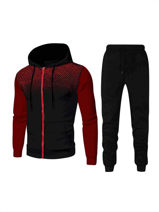 Men's Sweatshirt and Pants Set Cross-Border Amazon Foreign Trade Sports Fitness Men's Autumn and Winter Sweatshirt and Sweatpants Set