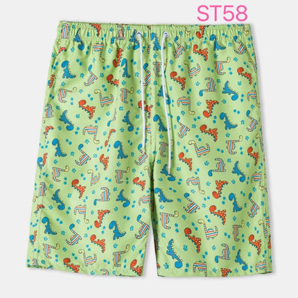 Cross-border European-size Summer Light Quick-drying Beach Trunks Men's Printed Swimming Trunks Shorts Shorts Large Shorts Surfers Pants