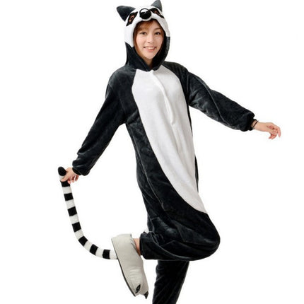 Mixed batch autumn and winter flannel adult cartoon conjoined animal pajamas cheese cat home clothes thick toilet wholesale