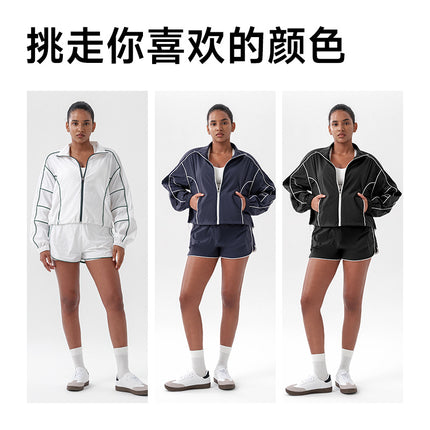 New Quick-drying Tennis Coat Women's Running Long-sleeved T-shirt Sports Top Outdoor Badminton Slimming Fitness Clothes