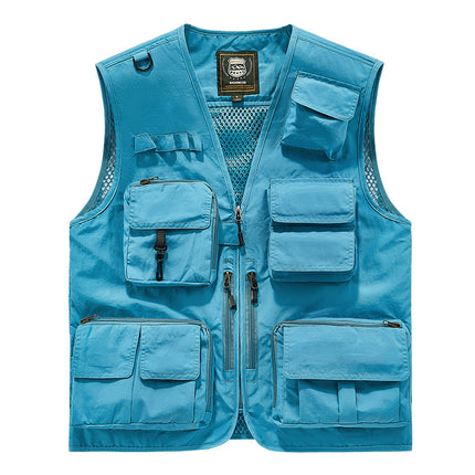 A minimum order work uniform vest custom logo emergency management communication security personnel tooling vest printing