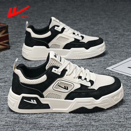 Huili Men's Board Shoes Summer Breathable Mesh Couple White Shoes Red Hollow Single Mesh Sports Casual Shoes 2025