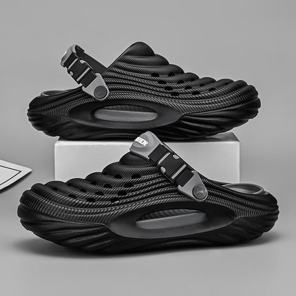 Men's Outdoor Driving and Beach Clogs, Summer Office Large Size 45 Closed-Toe Sandals