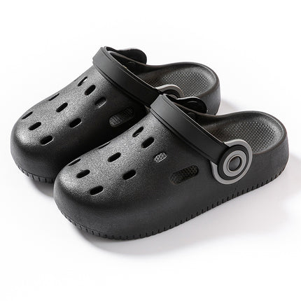 Summer New Dung-feeling Thick-soled Slippers Women's Fashionable Home Non-slip Deodorant Beach Shoes Hole Shoes Women's Outer Wear