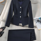 Single piece navy blue suit / S