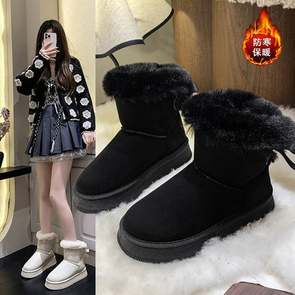 Northeast Thick-Soled Cold-Resistant Snow Boots for Women 2025 New Winter Fleece-Lined Thickeneded Waterproof Anti-Slip Arctic Outdoor Boots 42