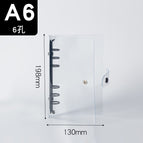 A6 black clip black buckle pvc binder