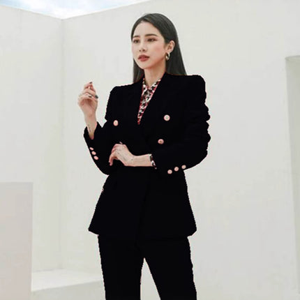 Red Suit suit Female Bully President Casual Business Wear Fashion Temperament Goddess Fan Presided over formal overalls