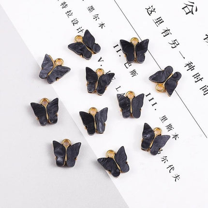 AliExpress Alloy Acrylic Butterfly Pendant Handmade Pendant DIY Earrings Accessories Bracelet Necklace Jewelry
