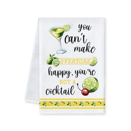 Cross-Border New Fruit Lemon Drink Printed Kitchen Dish Towel Table Decoration Holiday Towel Drop Shipping Can Be Labeled