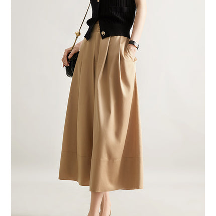 The atmosphere has sense! Atmospheric beauty! Tencel Pants Dashing Wide Leg Pants