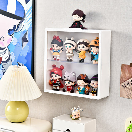 Layered hand-held animation game peripheral display stand dustproof magnetic wall hanging high-definition tide play blind box storage box