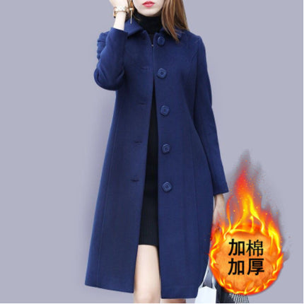 Woolen Coat Women's Mid-length British-style 2024 Spring New Slim-fit Woolen Coat Women's Slim-fit Woolen Suit
