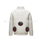 creamy-white three-hole single coat / S/M