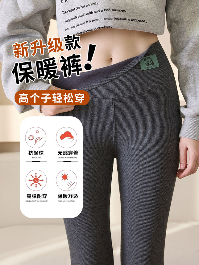Cotton Lambswool Leggings for Women 2025 Winter New High-Waisted Warm Fleece-Lined Thickeneded Outer and Inner Wear Large Size Autumn Pants