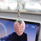 Big pink strawberry car pendant
