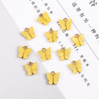 Length 13mm width 12.5mm aperture about 2mm 4/bag / Yellow