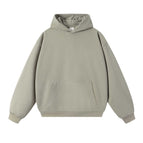 Gray green-pure cotton hooded sweatshirt / S (recommended 55kg )
