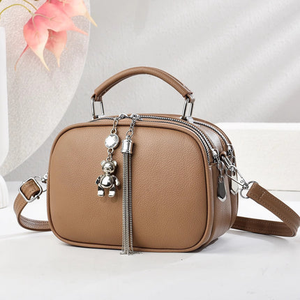 Women's Bags 2025 New Trendy Fashion Versatile Soft Leather Bag Multi-Layer Pocket Crossbody Bag Practical Super Popular Small Bag