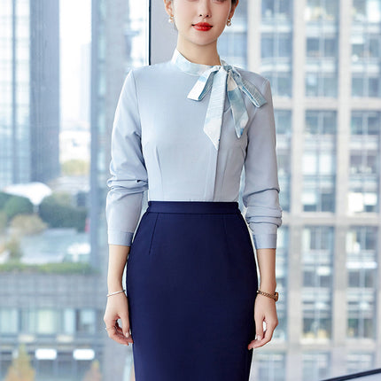 Hotel Reception Work Clothes High-end Chinese Restaurant Hotel Waiter Work Clothes Professional Shirt suit Women