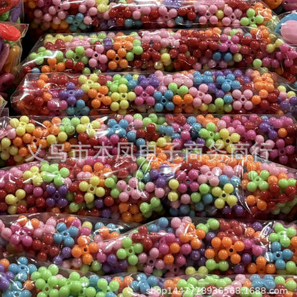 solid color color beads diy bracelet string loose beads material children beaded handmade keychain jewelry accessories