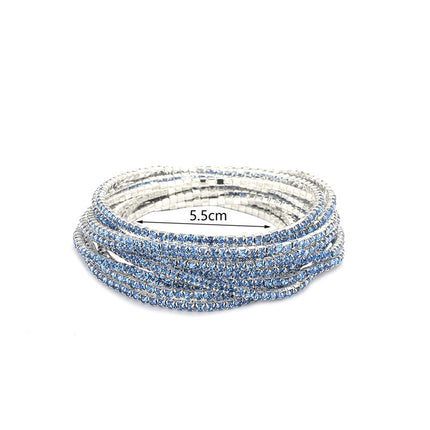 2.0mm Superfine Rhinestone Bracelet Stretch Bridal Bracelet Korean Style Single Row Flash Diamond Stretch Crystal Bracelet