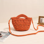 Colorful crossbody cotton thread orange (without lining)