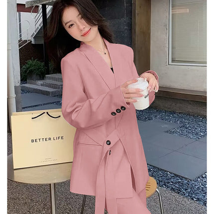 White High-End Suit Suit for Women 2025 Spring New Design Niche Elegant Suit Wide-Leg Pants Two-Piece Set