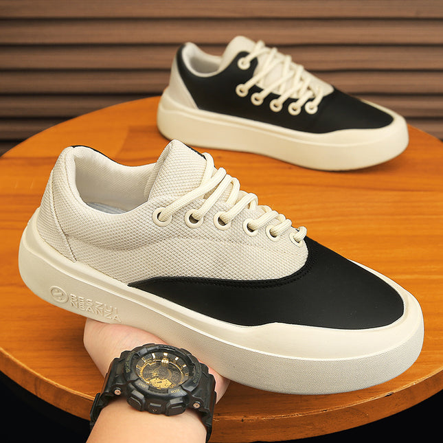 Foreign Trade Men's Daily Outdoor Casual Board Shoes Spring and Autumn All-match Thick-soled Youth Sports 2025