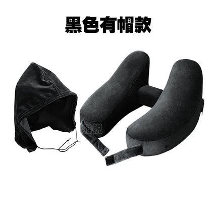 Outdoor Camping In-Stock H-Shaped Inflatable Travel Pillow, Travel Inflatable Neck Pillow, Neck Support Pillow, Portable Pillow for Airplane and High-Speed Rail
