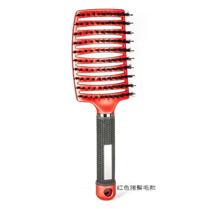 Cross-border Hot Pig Mane Big Bend Comb Fluffy Curly Hair Styling Comb Anti-static Hair Comb Home Hair Massage Comb