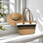 Card black and white / Hat + bag set