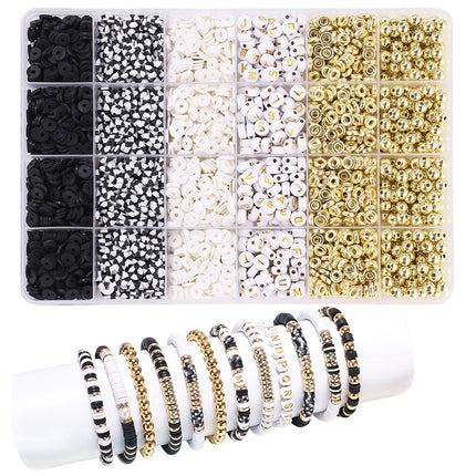 European and American Cross-border 24-grid Clay Bead Bracelet Making Kit 3mm23 Color Bead Bracelet Making DIY Jewelry Kit
