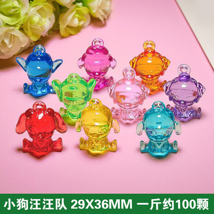 Cartoon Doll Puppy Children's Gem Toy Handmade Creative Jewelry Ornaments Kindergarten Gift Doll Machine Accessories