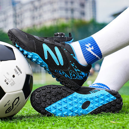 Children's Football Shoes, Lace-Free Rotating Buckle, Low-Cut Broken Nails, Student Competition Sports Shoes, Youth Anti-Slip Training Shoes
