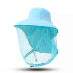 Sky blue [conjoined mesh can not be taken down]] / Free size
