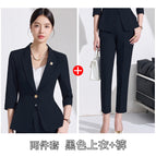 Two-piece set black suit + pants / S