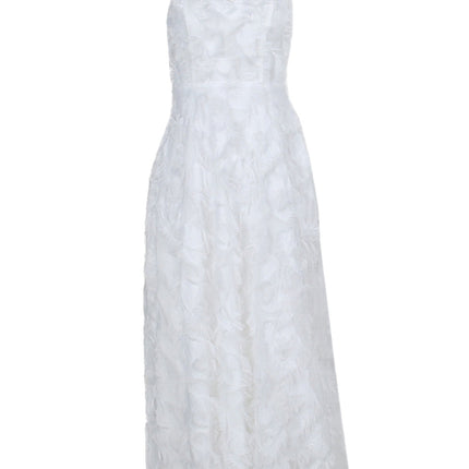 Graduation Adult Ceremony White Neck Evening Dress 2025 New Celebrity Fairy Light Luxury Niche dress High-end Sense