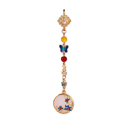 Antique Cheongsam National Tide Wind Pressure Break Elegant Pendant Brooch Hanfu Tea Clothing Tassel Retro Chinese Makeup Accessories Women