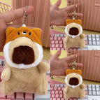 Bead chain style / Light brown puppy hat capibala