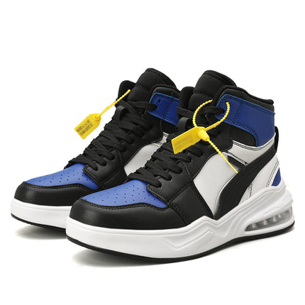 2023 new men's board shoes cross-border plus size high-top air cushion trendy men's shoes fashion combat sneaker basketball shoes