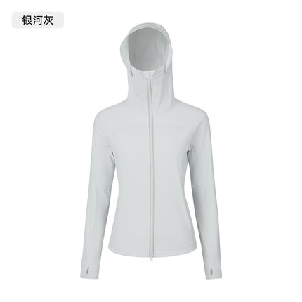 Summer hooded face-covering sunscreen women's UPF50 UV-resistant breathable quick-drying sunscreen jacket D25019