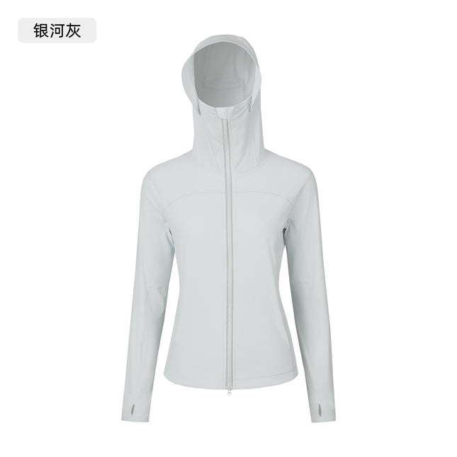 Summer hooded face-covering sunscreen women's UPF50 UV-resistant breathable quick-drying sunscreen jacket D25019