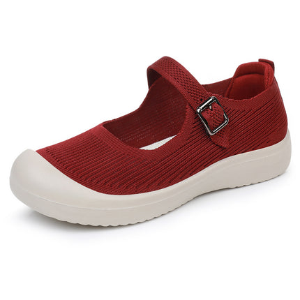 Mom's Shoes for Women, New Summer Style, Breathable Buckle Single Shoes, Soft Sole, Comfortable Casual Shoes, Hollow Design, Fashionable and Comfortable Women's Shoes