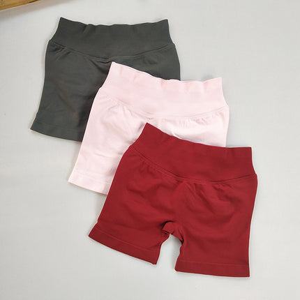 European and American New Seamless Peach Hip Yoga Shorts High Waist Belly Tight Sports Tight Pants Outer Wear Fitness Shorts