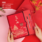 The future is promising chinese red-window grille button three-piece set