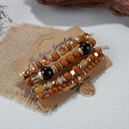 European and American Cross-Border Hot-Selling New Bohemian Bracelets Creative Tassel Multi-Layer Beaded Bracelets Fashion Jewelry