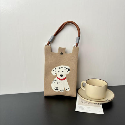 Cross-Border Mobile Phone Bag Woven Mobile Phone Bag Ins Style Woven Mobile Phone Bag Woven Tote Bag Douyin Hot Style